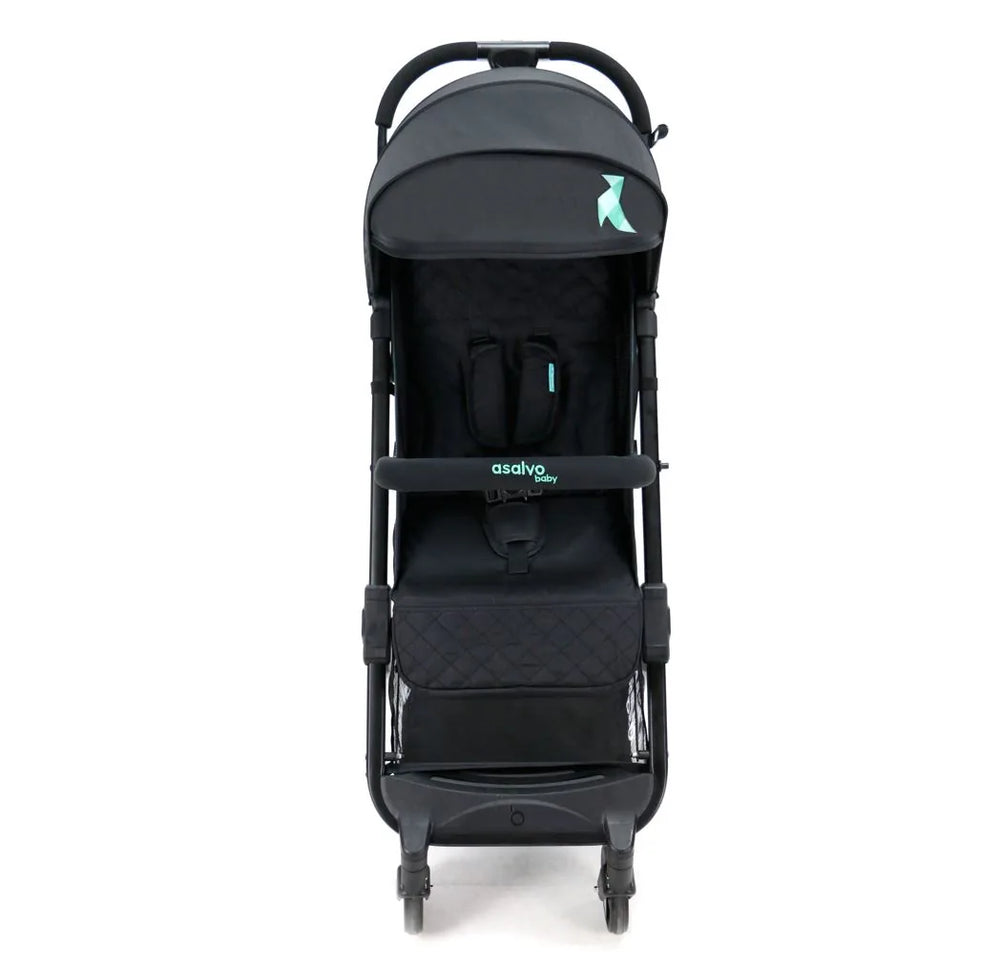 Klapvogn Flight Travel+ – Sort, aqua – Asalvo