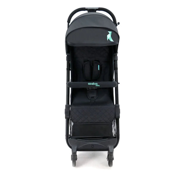 Klapvogn Flight Travel+ – Sort, aqua – Asalvo