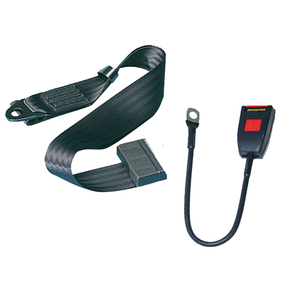 Hoftesele til bus 203 cm - 2-punkts kabelmontering, E-mærket sikkerhed - Securon