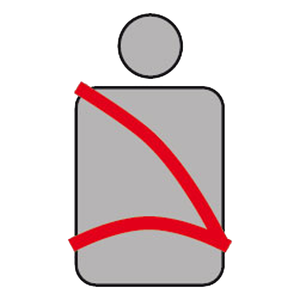 Bagsædesele 3-punkts 213 cm med 32 cm låsearm - Securon