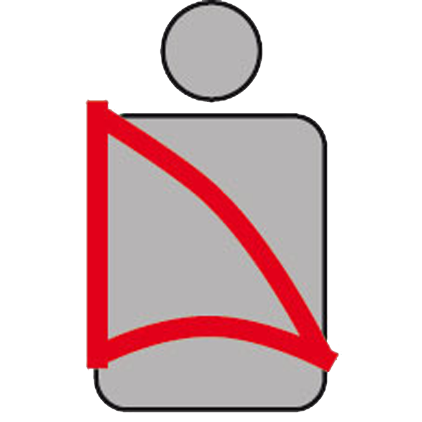 Rullesele 3-punkts 297+30 cm kabelarm til forsæde, E-mærket sikkerhed - SECURON