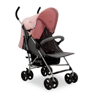 Klapvogn Mombi Justerbar – Rosa – Asalvo