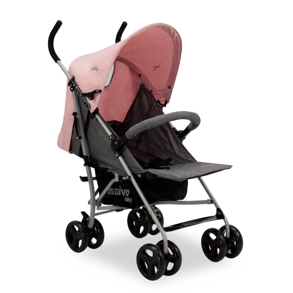 Klapvogn Mombi Justerbar – Rosa – Asalvo
