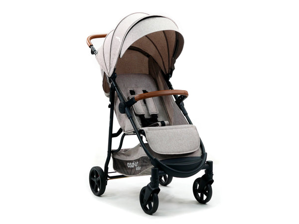 Klapvogn Manchester Justerbar – Beige – Asalvo