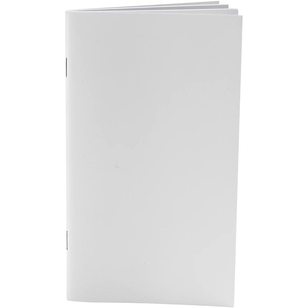 Notesbog, str. 9,5x16,6 cm, blank, Antal sider 32, 100 g, hvid, 1 stk.