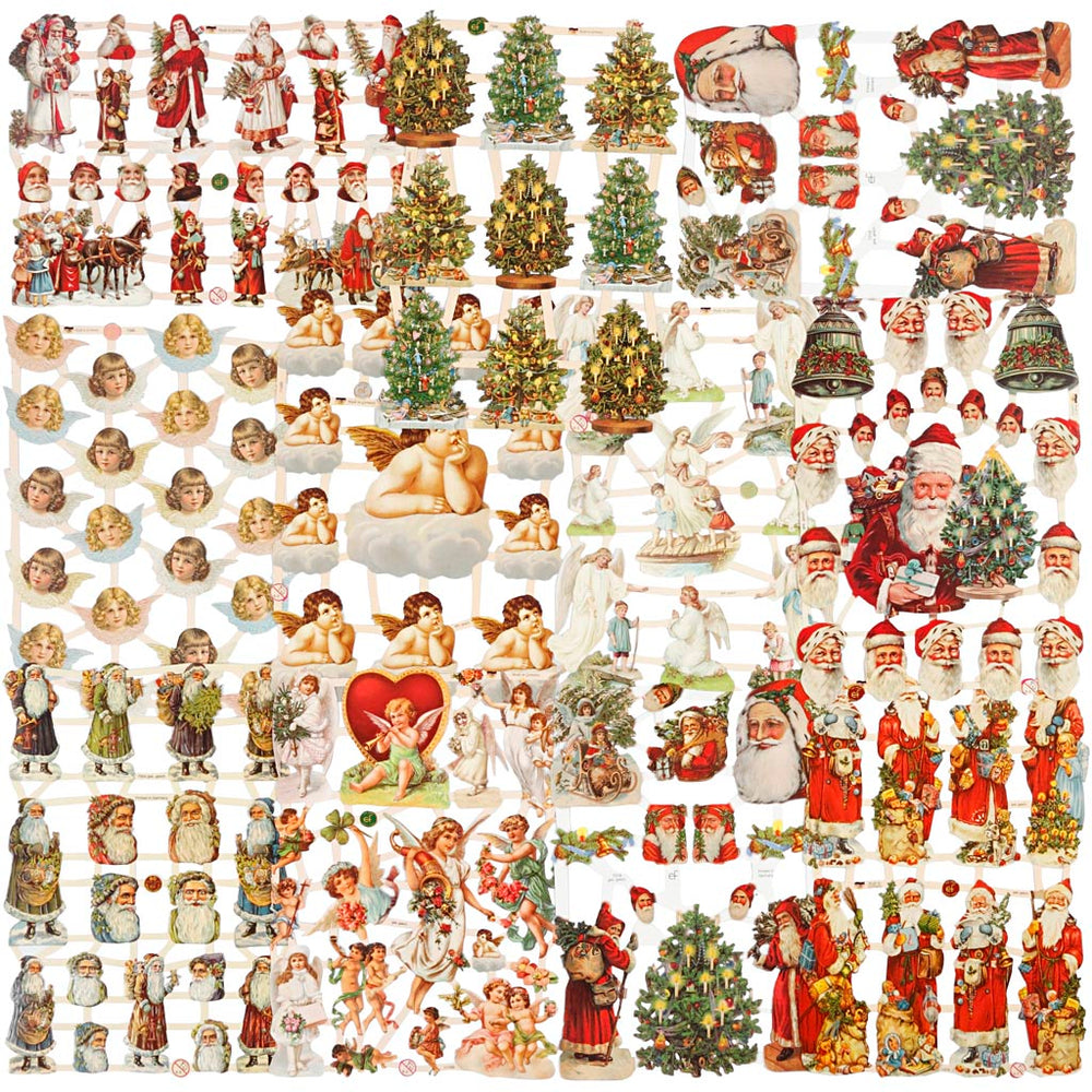 Glansbilleder, jul, ark 16,5x23,5 cm, 30 ark/ 1 pk.