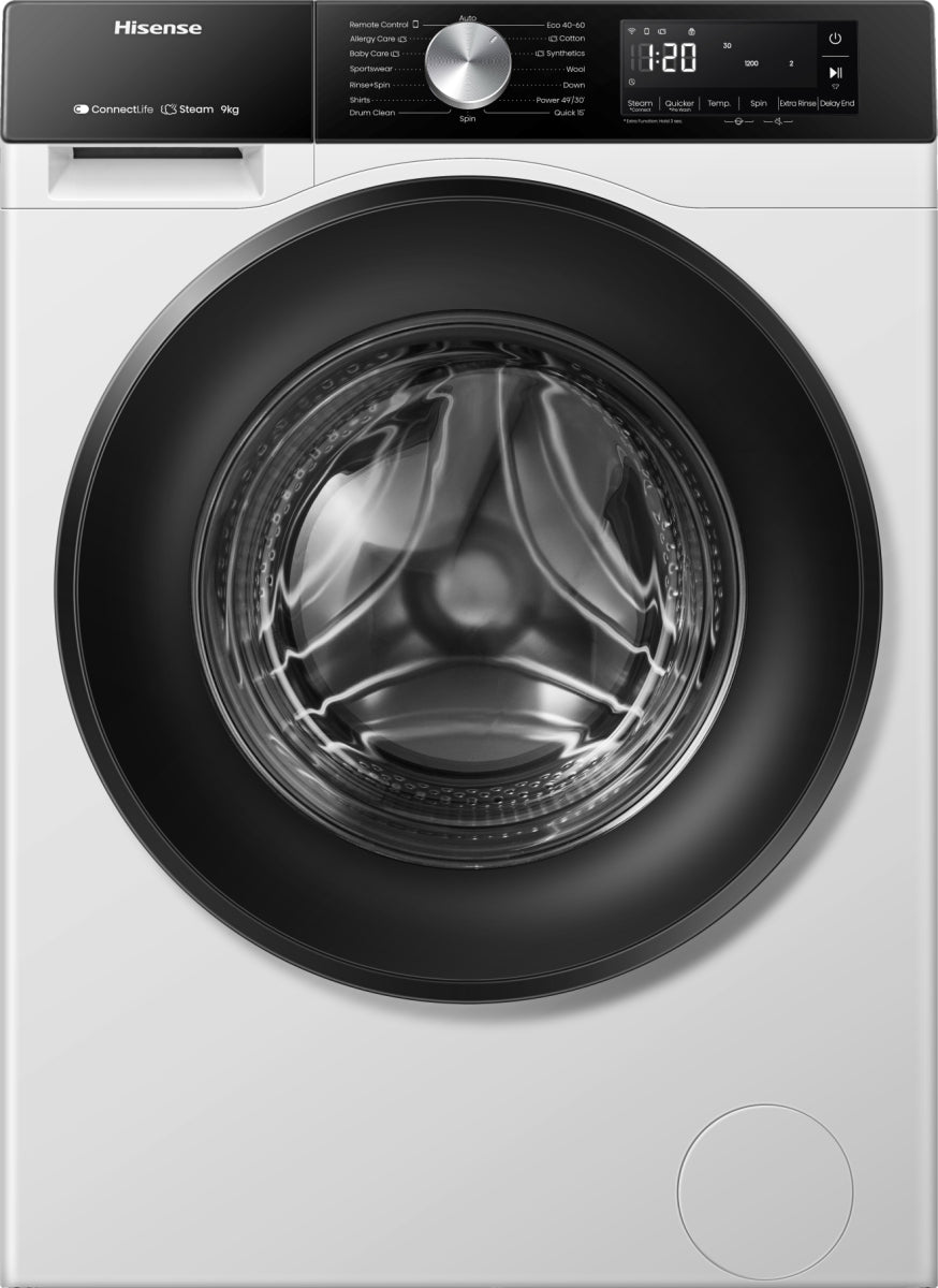 Hisense WF3S9043BW3 vaskemaskine Front-læsning 9 kg 1400 rpm Hvid