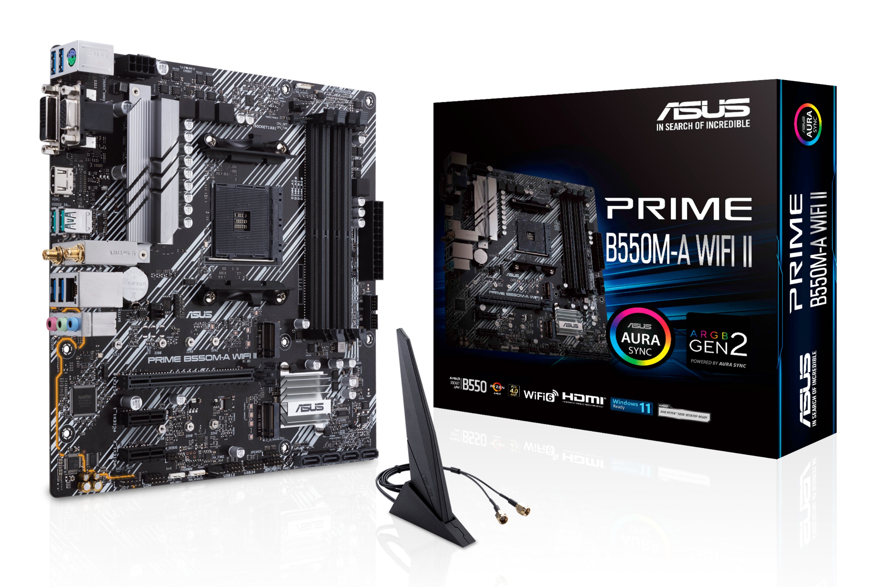 ASUS PRIME B550M-A WIFI II Micro-ATX AM4 AMD B550