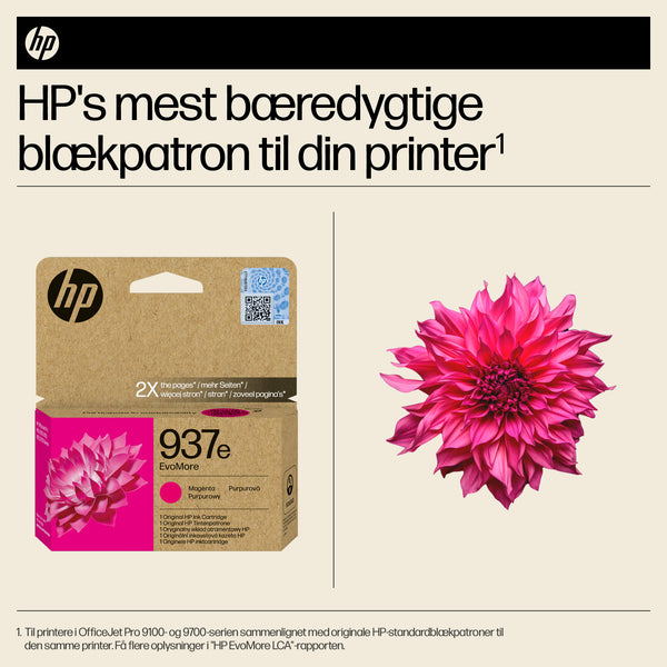 HP 937e EvoMore Magenta 1650 sider Blæk