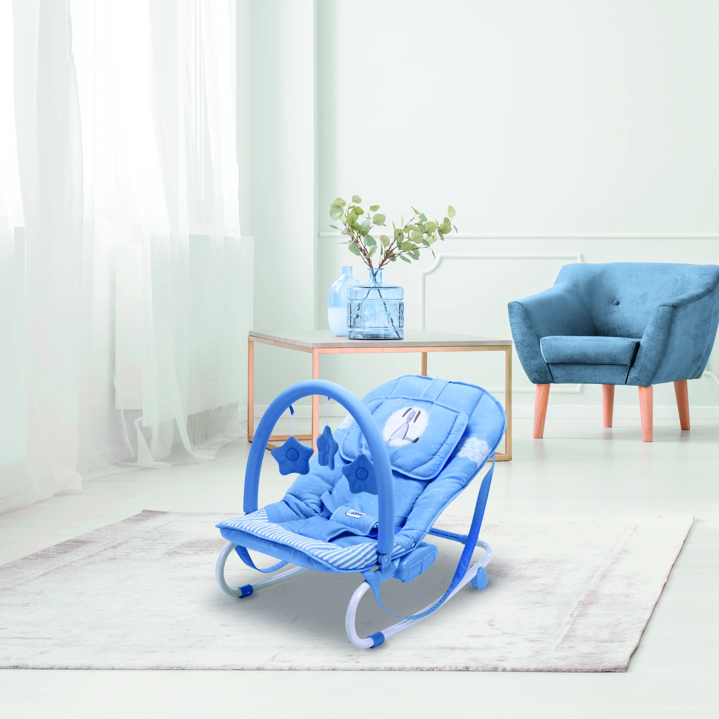 Skråstol Relax Kanin – Lyseblå – Asalvo