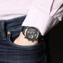 Hugo Boss Mens 1513853 Chronograph Pilot Edition Watch With Black Leather Strap