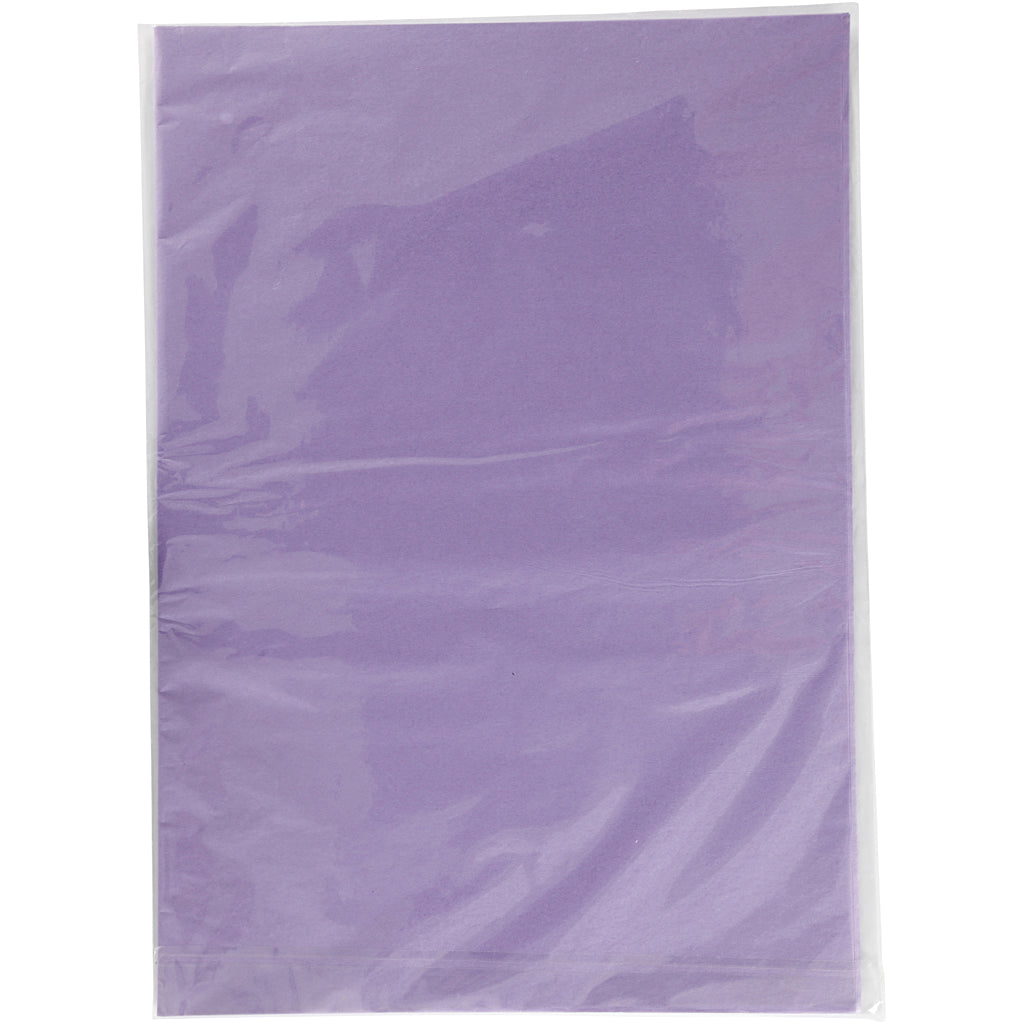 Silkepapir, ark 50x70 cm, 17 g, lys lilla, 25 ark/ 1 pk.