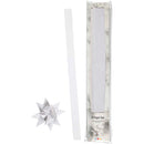 Stjernestrimler, L: 73 cm, B: 25 mm, diam. 11,5 cm, hvid, 100 strimler/ 1 pk.