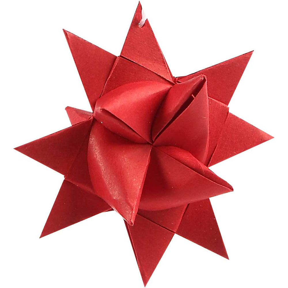 Stjernestrimler, L: 45 cm, diam. 4,5 cm, B: 10 mm, rød, 500 strimler/ 1 pk.