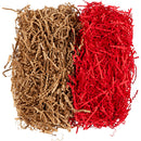 Krøllede Papirstrimler, L: 25-30 cm, B: 3 mm, brun, rød, 2x50 g/ 1 pk.