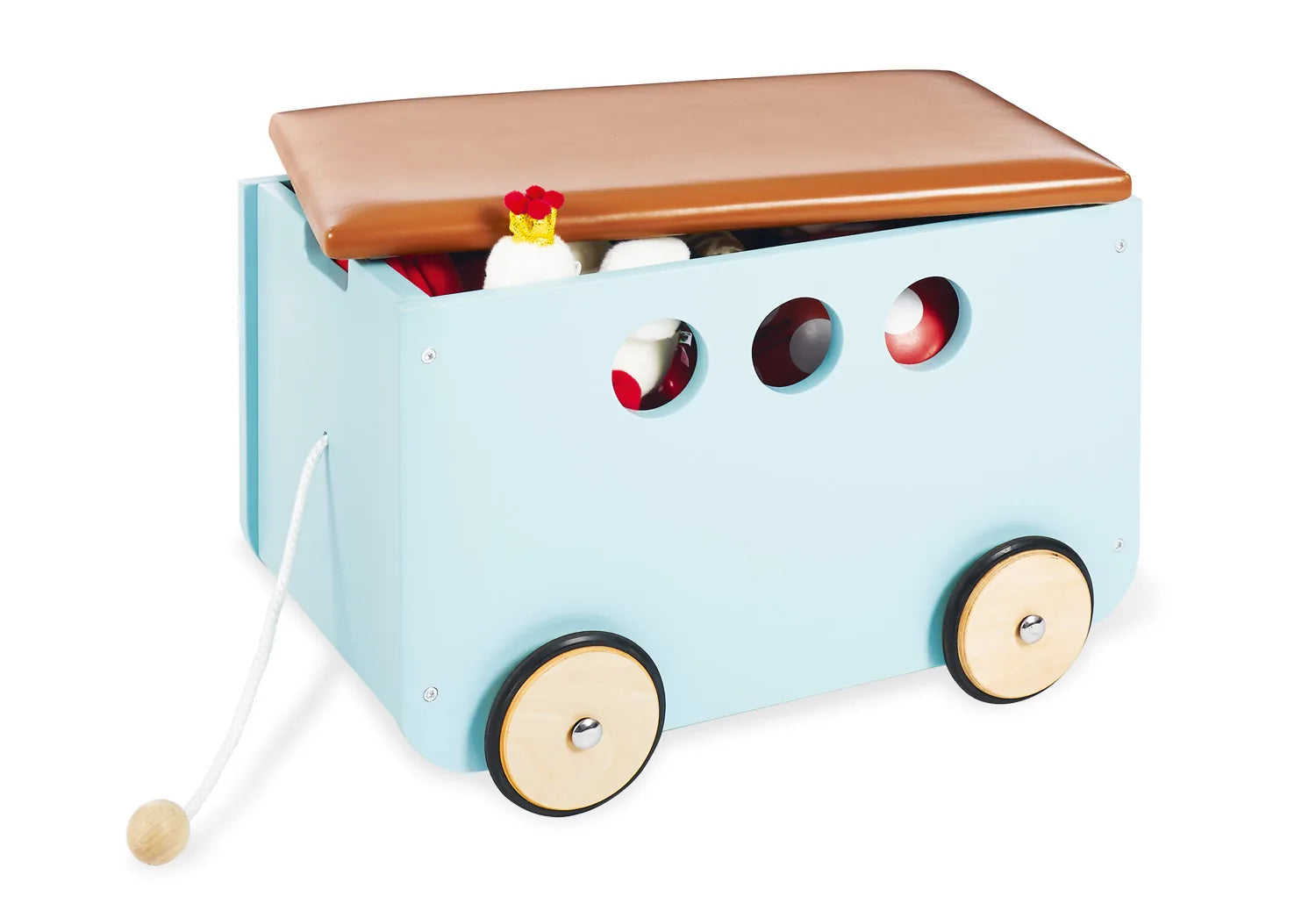 Pinolino Opbevaringsbænk Med Hjul – Jim, Mint – Interiør og Børnemøbler - Opbevaring - Opbevaringsbokse firkantet