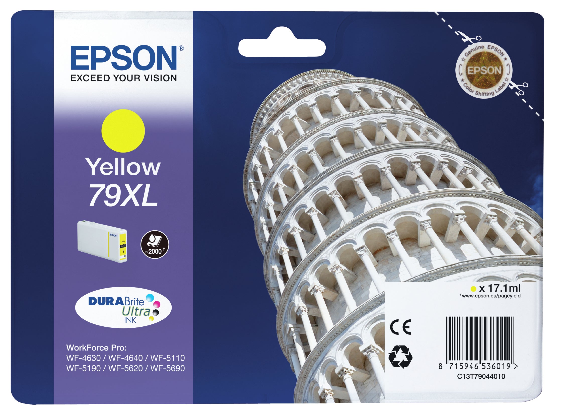 Epson 79XL Gul 2000 sider Blæk C13T79044010