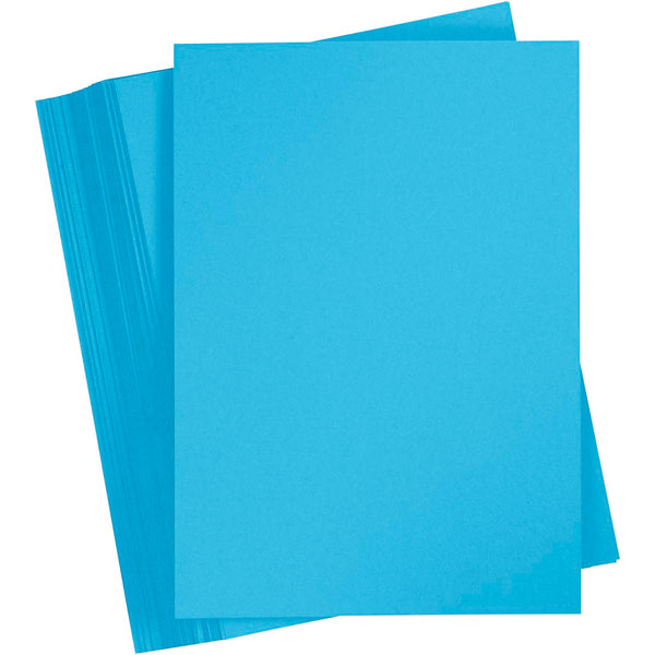 Karton, A4, ark 210x297 mm, 180 g, blå, 100 ark/ 1 pk.