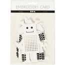 Broderifigurer, dyr/robotter, H: 8-13 cm, B: 8-13 cm, hvid, 6x3 stk./ 1 pk.