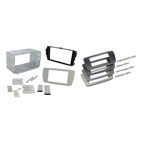 2-DIN monteringskit til Seat Ibiza (2008 - 2012) i Dublin Grey - Connects2