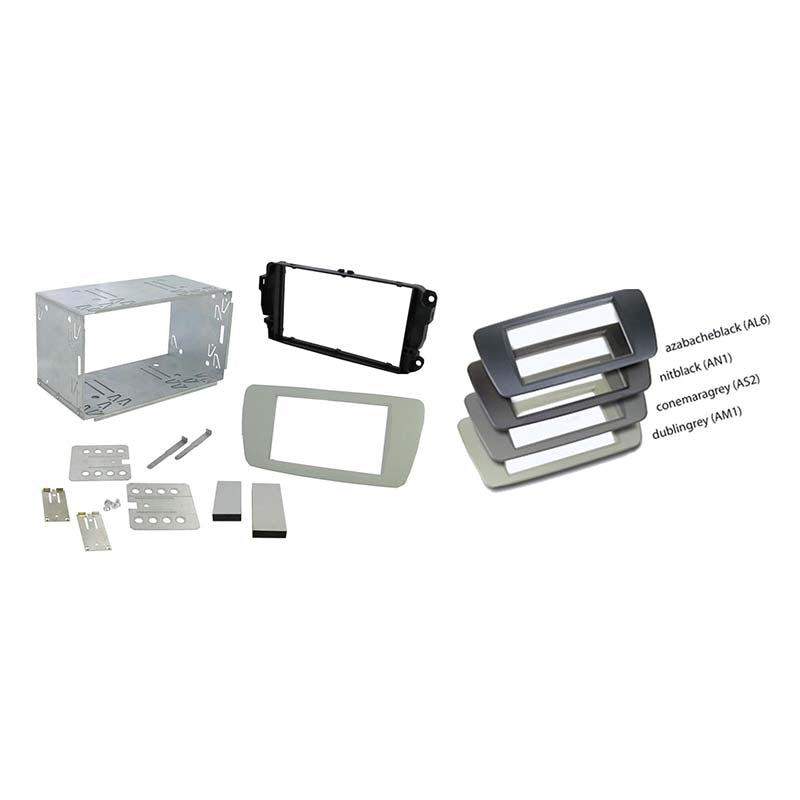 2-DIN monteringskit til Seat Ibiza (2008 - 2012) i Dublin Grey - Connects2