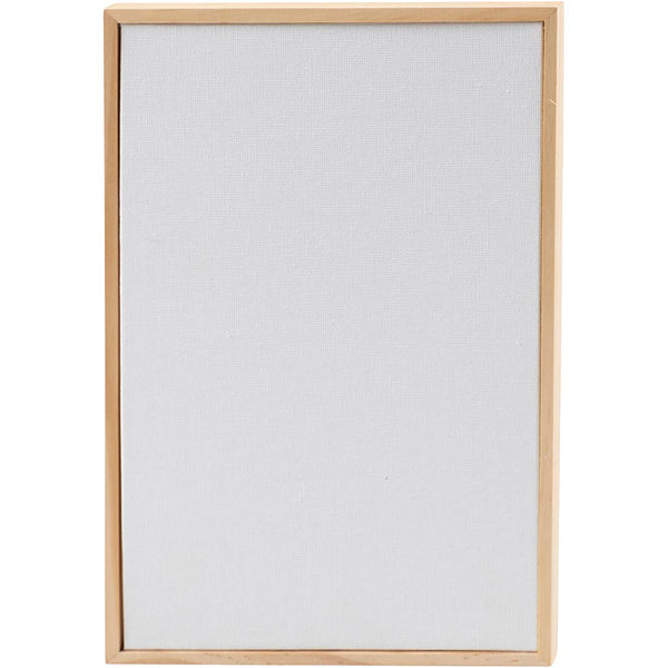 Malerplade med træramme, str. 15,8x23,8 cm, 280 g, hvid, 1 stk.