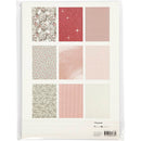 Designpapir i blok, str. 21x30 cm, 120+128 g, beige, brun, rosa, hvid, 24 ark/ 1 pk.
