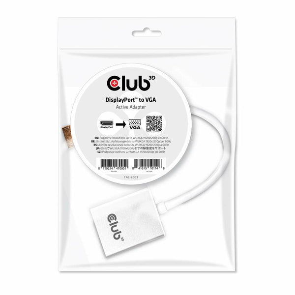Club 3D CAC-2003 DisplayPort til VGA aktiv adapter