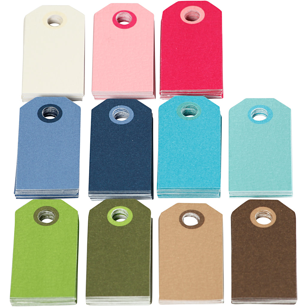 Colorful mærkater, str. 6x3 cm, Indhold kan variere, ass. farver, 200 ass./ 1 pk.