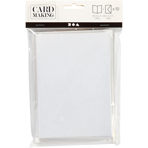 Perlemorskort og kuvert, kort str. 10,5x15 cm, kuvert str. 11,5x16,5 cm, creme, 10 sæt/ 1 pk.