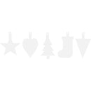 Juleophæng, H: 23,5-26,5 cm, B: 15,5-20,5 cm, hvid, 15 stk./ 1 pk.