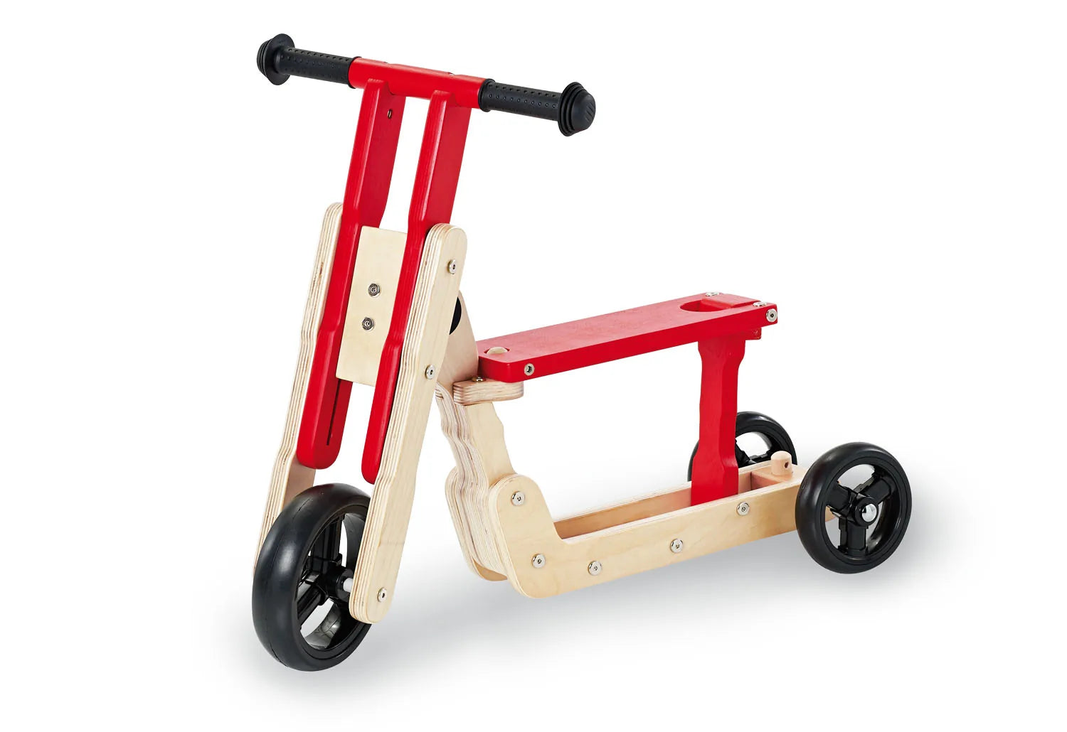 Pinolino Kombi Løbehjul Trehjulet- og Løbecykel, Theo/Natur-Rød
