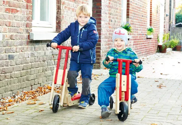 Pinolino Kombi Løbehjul Trehjulet- og Løbecykel, Theo/Natur-Rød