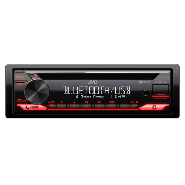 Bilstereo CD/RDS med Bluetooth, USB & AUX, 13-bånds EQ - JVC KD-T822BT JVC