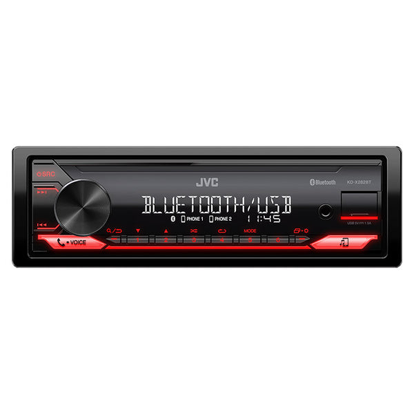 1-DIN bilradio med Bluetooth, RDS, USB/AUX, 100 mm dybde - JVC KD-X282BT JVC