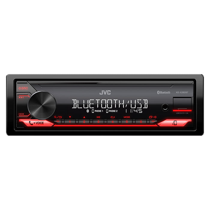 1-DIN bilradio med Bluetooth, RDS, USB/AUX, 100 mm dybde - JVC KD-X282BT JVC