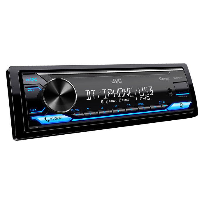 Bilradio 1-DIN med Bluetooth, RDS, USB & AUX, 100 mm dybde - JVC KD-X382BT
