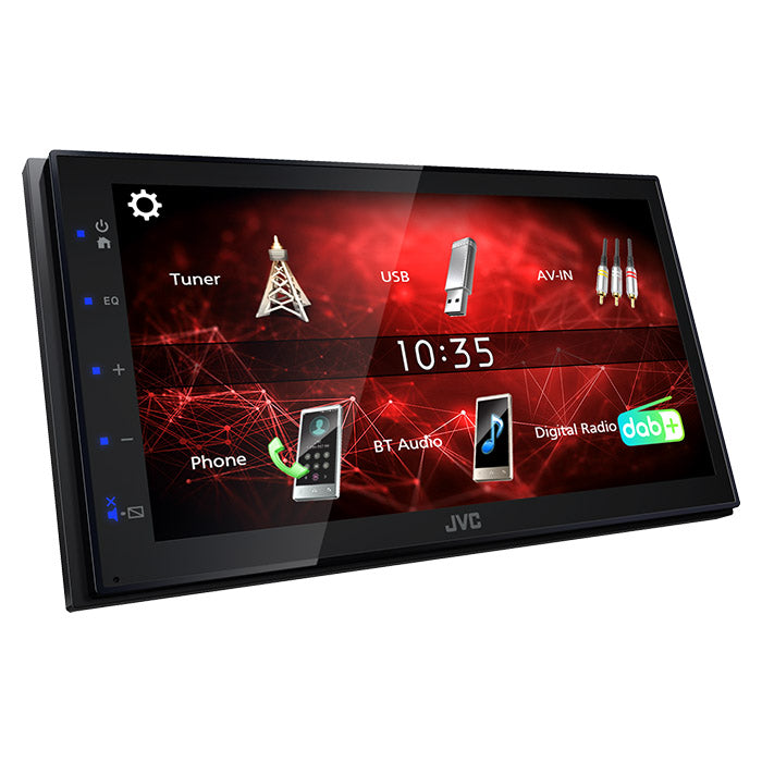 2-DIN bilradio med DAB+ og Bluetooth, 6,8 touch - JVC