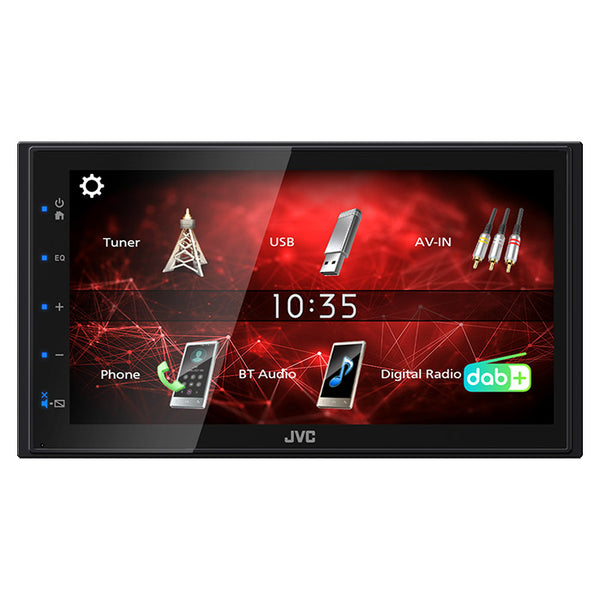 2-DIN bilradio med DAB+ og Bluetooth, 6,8 touch - JVC