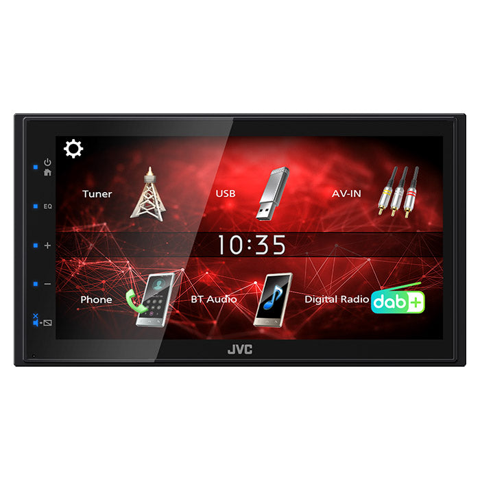 2-DIN bilradio med DAB+ og Bluetooth, 6,8 touch - JVC