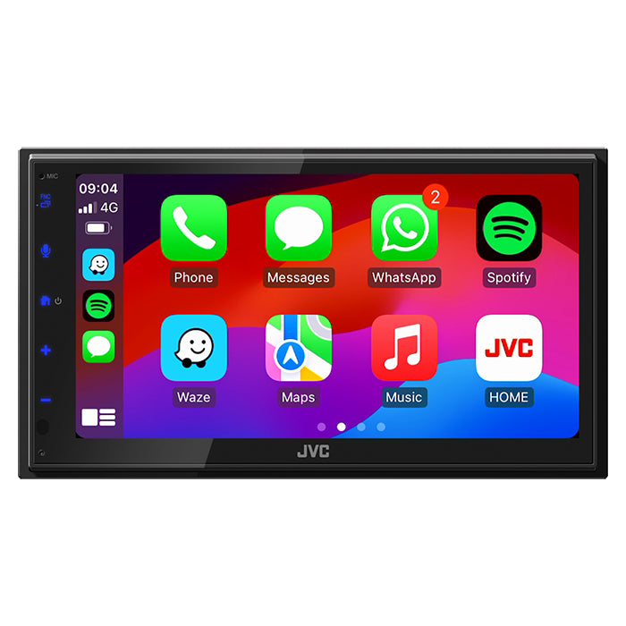 2-DIN bilradio med Apple CarPlay & Android Auto, 6,8 touch, Bluetooth, DAB+ - JVC
