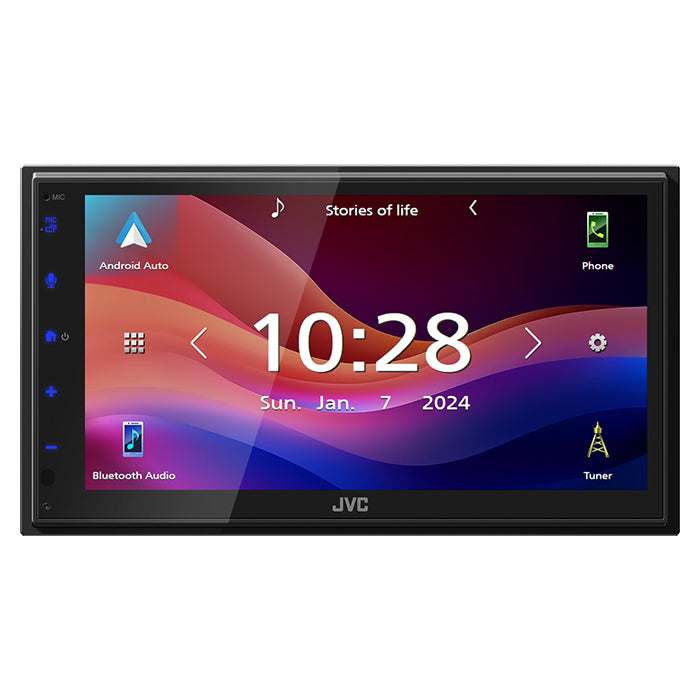 2-DIN bilradio med Apple CarPlay & Android Auto, 6,8 touch, Bluetooth, DAB+ - JVC
