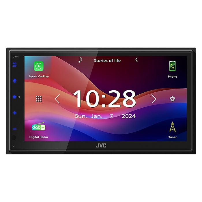 6.8 WSVGA trådløs Apple CarPlay & Android Auto 2-DIN Digital Media Receiver - JVC