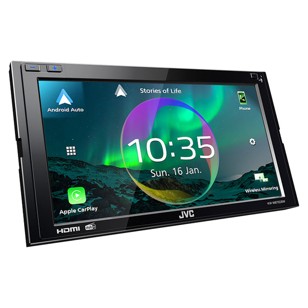 JVC KW-M875DBW 2-din radio trådløs CarPlay/Android Auto