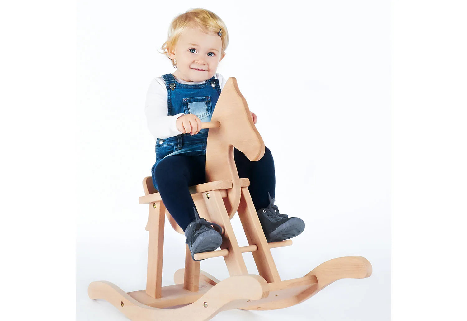 Pinolino Økologisk Gyngehest Med Sikkerhedsbøjle – Pinolino, Ubehandlet Bøg – Leg - Fysisk udfoldelse - Kæp- og gyngeheste