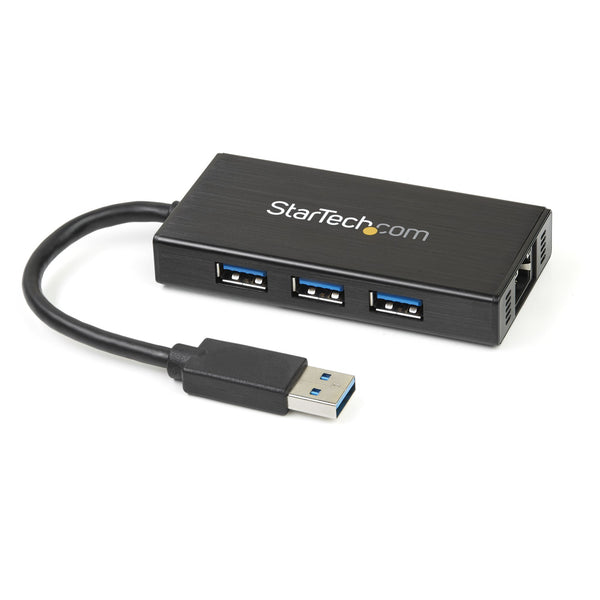 StarTech.com USB 3.0 Hub Adapter - 3 Port - NIC - USB Network / LAN Adapter - Windows & Mac Compatible (ST3300GU3B) Hub 3 porte USB