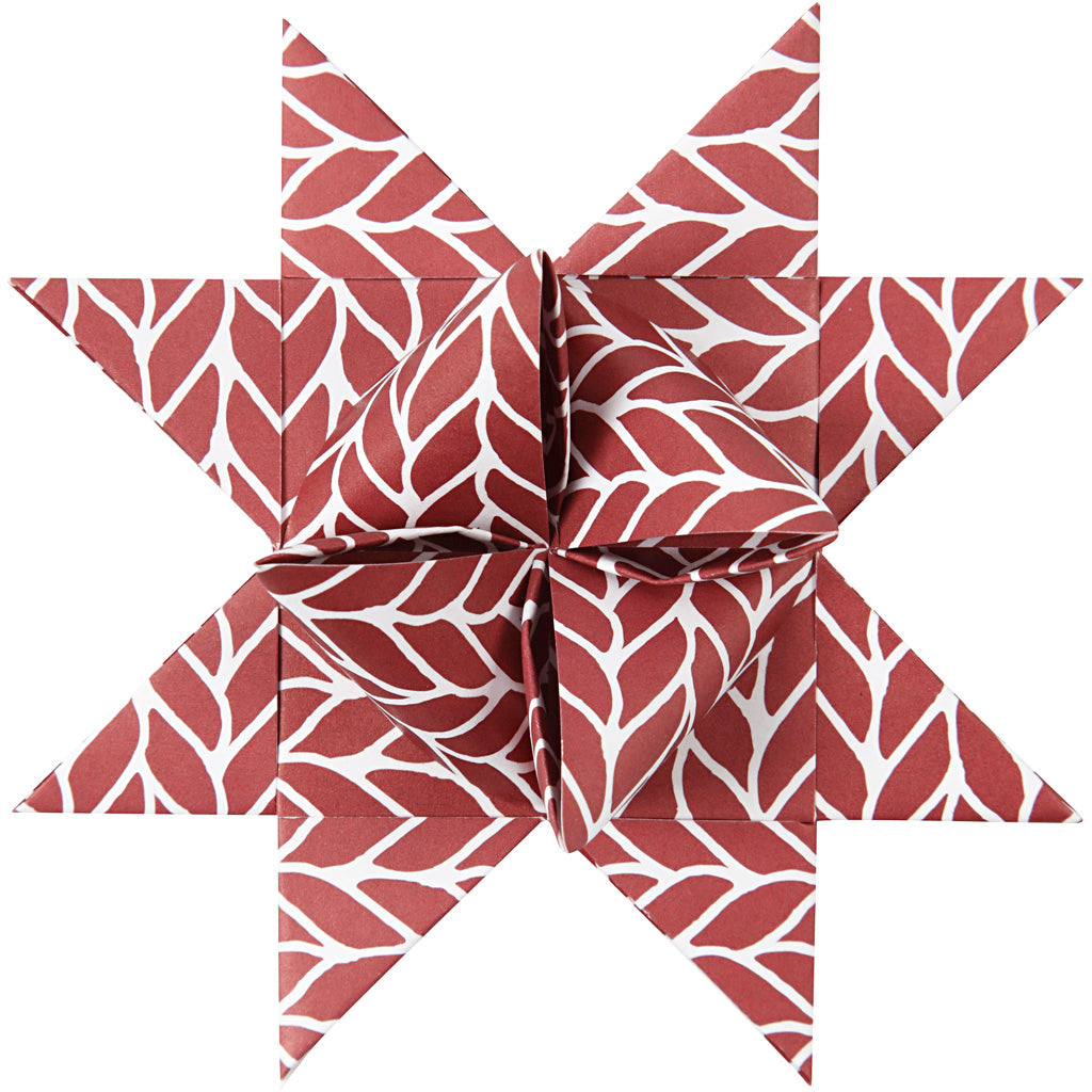 Stjernestrimler, L: 44+78 cm, B: 15+25 mm, diam. 6,5+11,5 cm, rød, hvid, 60 strimler/ 1 pk.