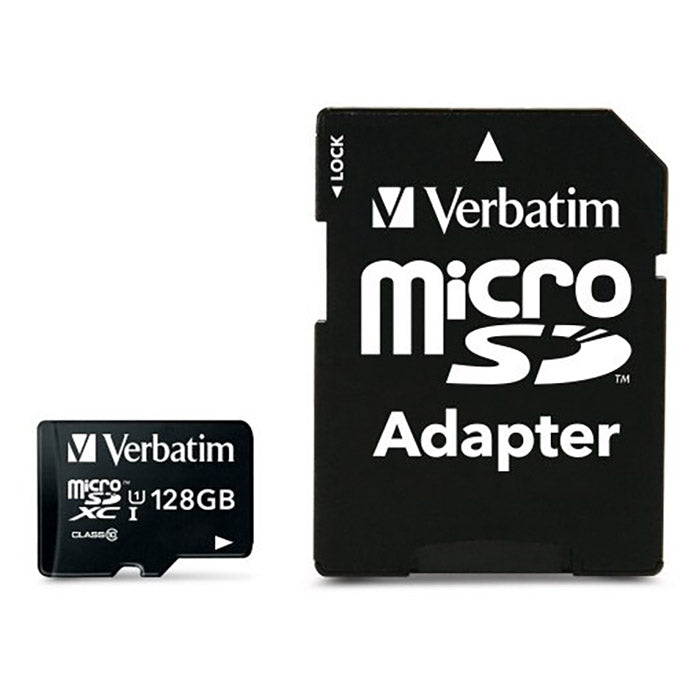 Mikro SD-kort 128GB Class 10 med adapter - Verbatim