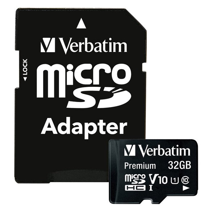 Mikro SD 32GB Class 10 med adapter - Verbatim
