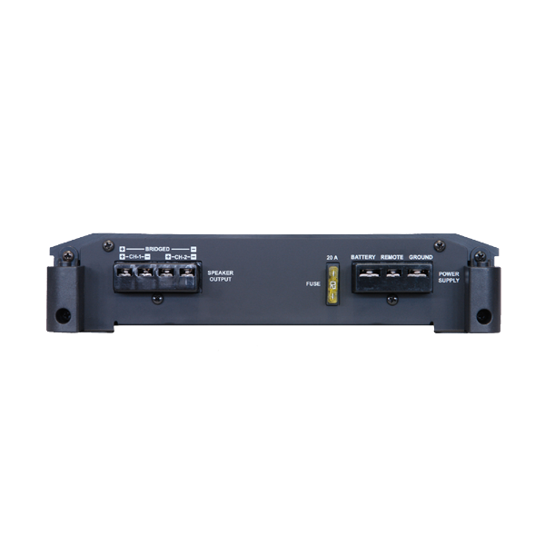 2-kanals bilforstærker 2x50W/1x130W med HP/LP filtre og RCA indgang - Alpine